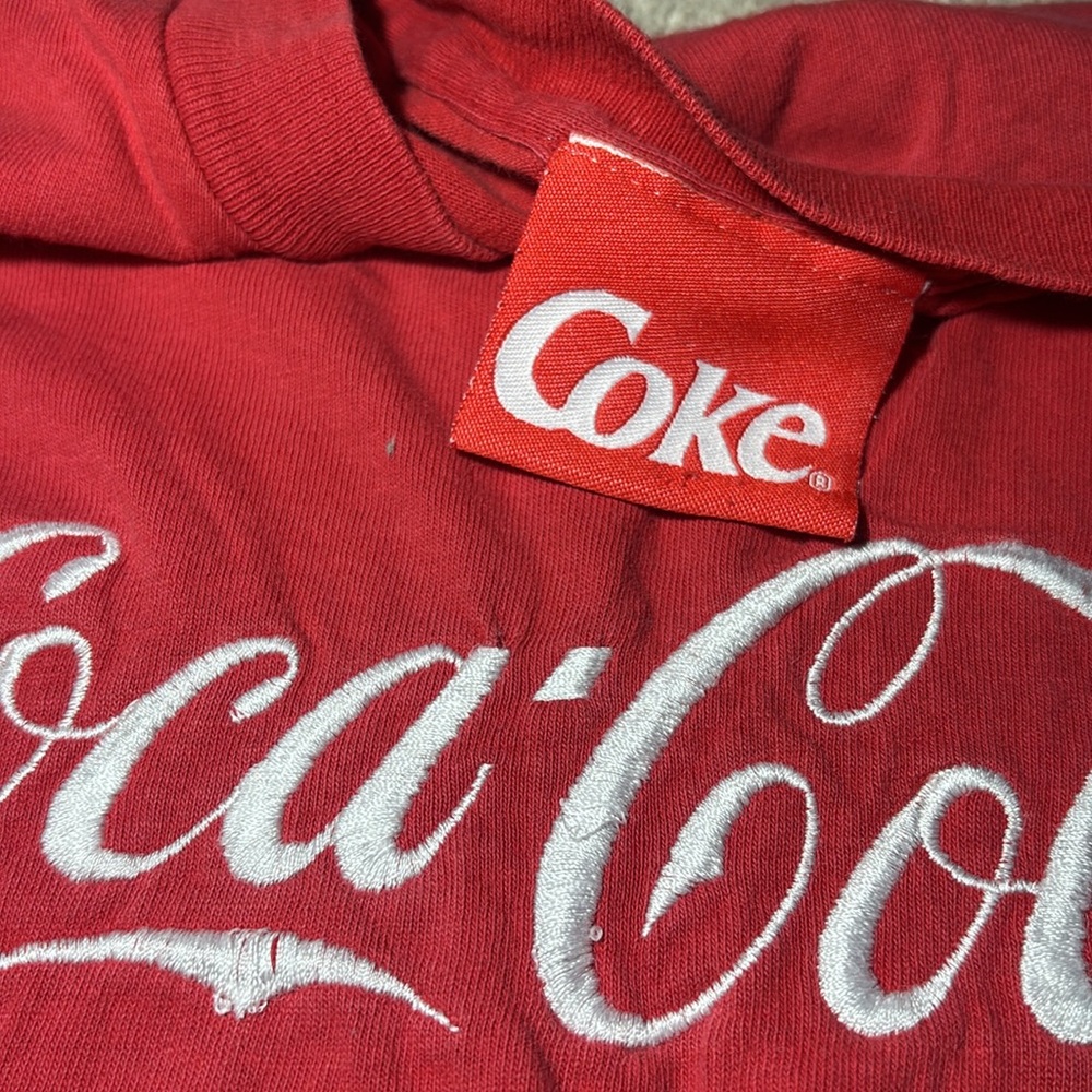 Vintage Coca Cola Short Sleeve Tee Callie embroidered logo nostalgic T XL - Picture 5 of 11